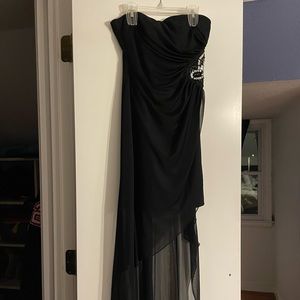 Strapless Black High-Low Prom/Winter Formal/Homecoming/Winter Sports Dress